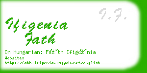 ifigenia fath business card